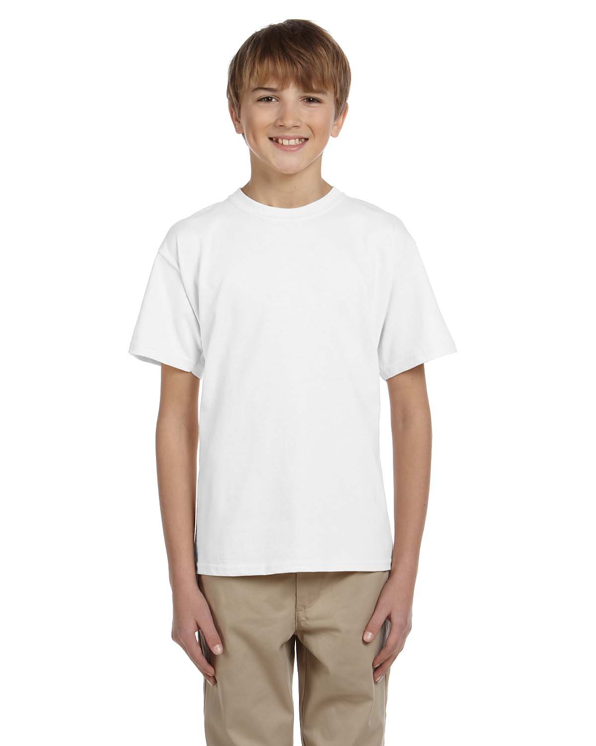 3 FRUIT OF THE LOOM  WHITE CHILDS T SHIRT ALL SIZES 